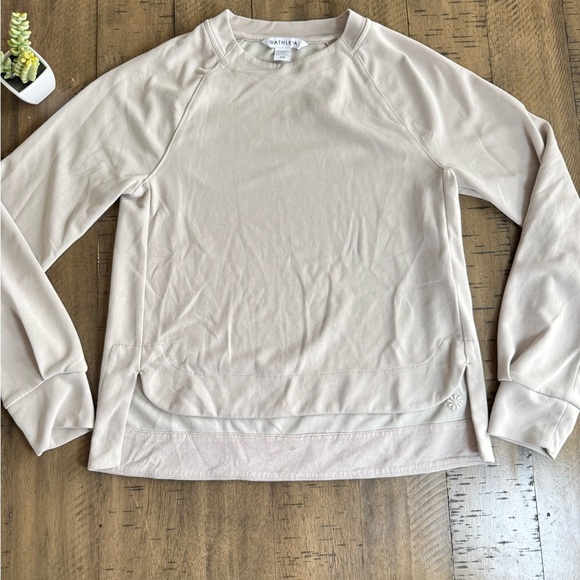 Athleta Light Tan Long Sleeve Top soft active Wear - Picture 1 of 9